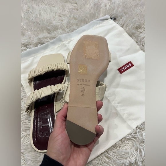 STAUD Maya Ruched Slide Sandal - Size 40 US 10 - NWT - Picture 6 of 7